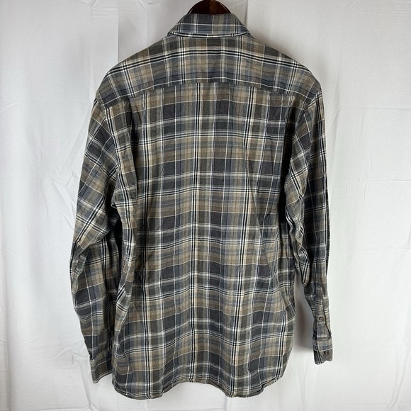 St Croix Shirt Mens Large Italy Made Long Sleeve Button Up Cotton Plaid - Picture 9 of 10